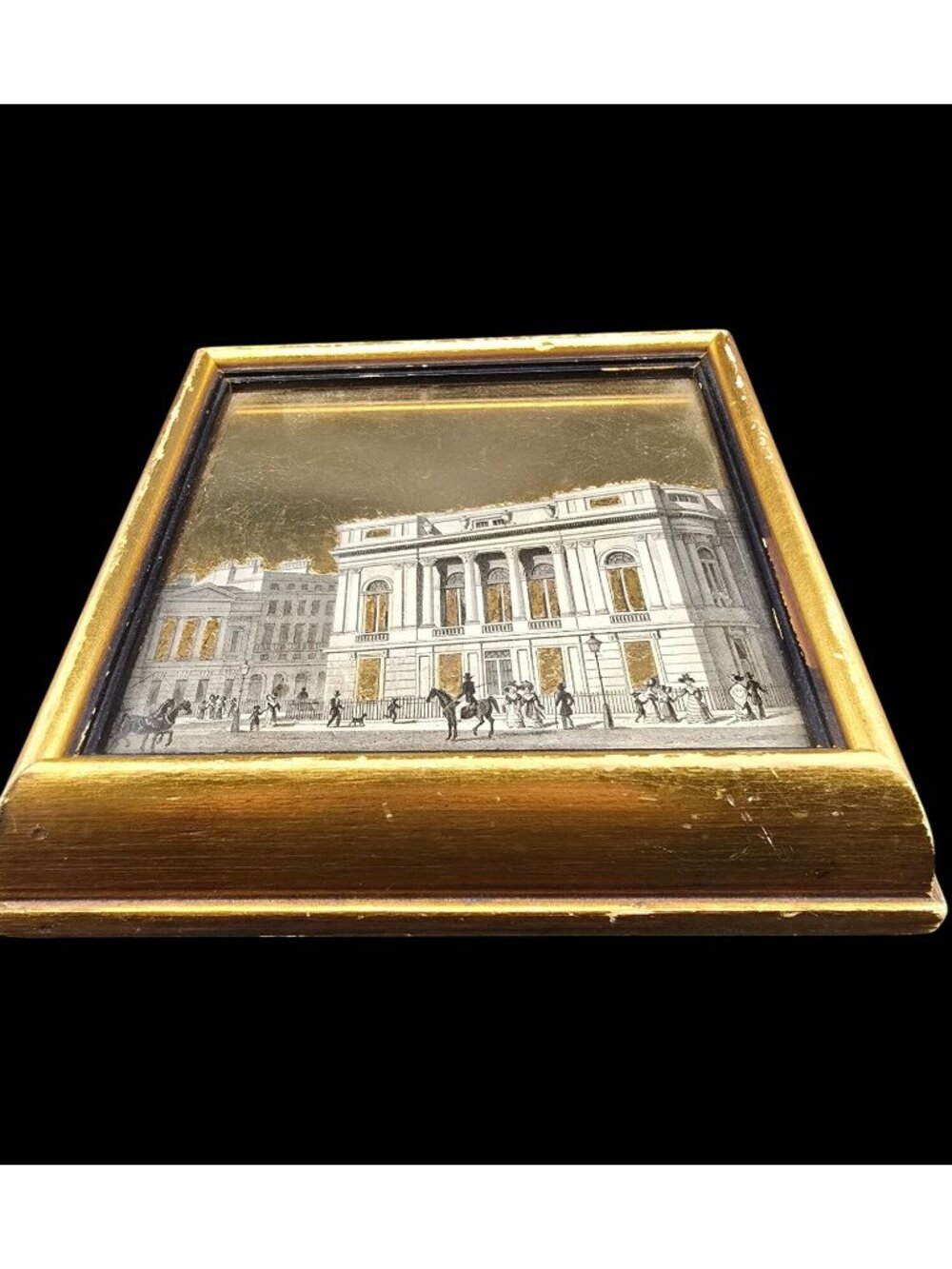 Vintage 1950's Sungott Art Studios Framed Decoupage Artwork With Gold Leaf READ - Picture 8 of 14